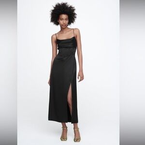 Black Zara midi dress